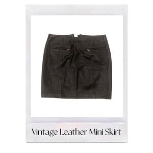 Vintage Leather Mini Skirt